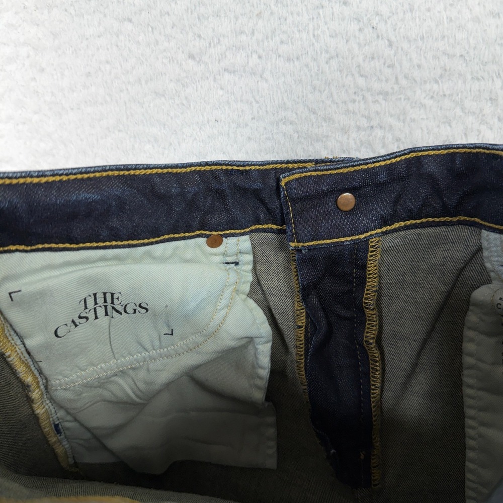The Castings High Rise Flare Blue Jeans Womens 29 (27x33) Dark Blue Made in USA - Picture 8 of 11